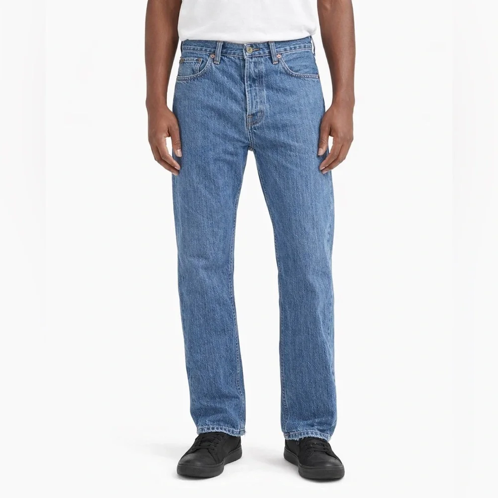 Levi’s 501 Straight Leg Jeans W30 L30 Classic Blue Denim Button Fly